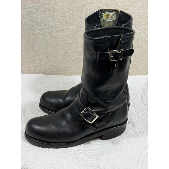 Chippewa Women 7.5M Black Steel Toe 9 Inch Work Motorcycle Boots Leather USA - Picture 13 of 14